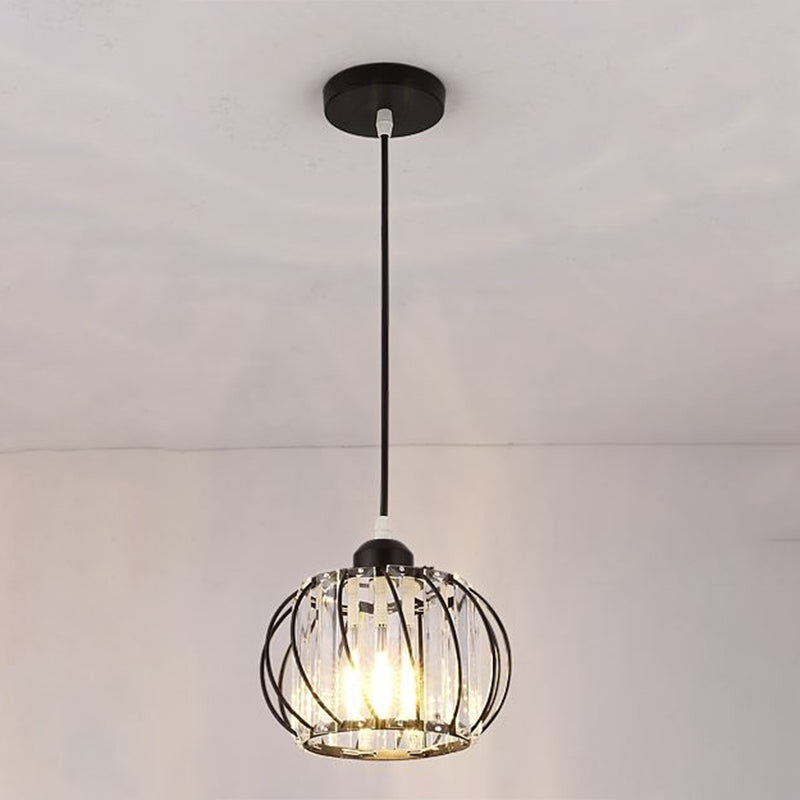 Lampada a sospensione sferica a sospensione modernismo cristallo a 1 lucciola lampada a goccia