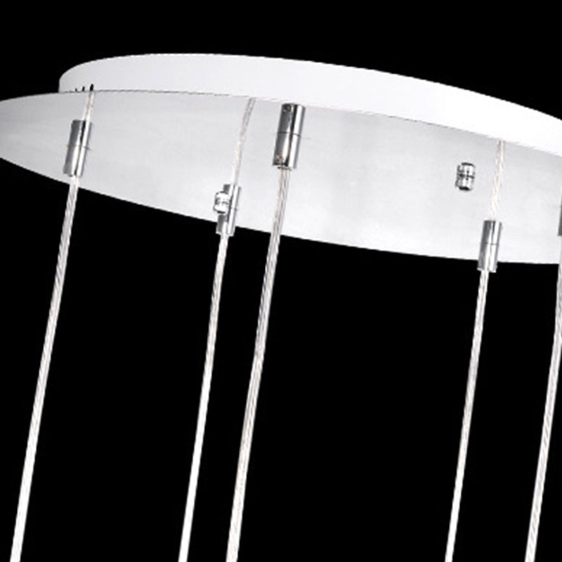 Dîner sphérique Lampe suspendue Verre fumée 1 lumière pendante moderne avec décor en cristal