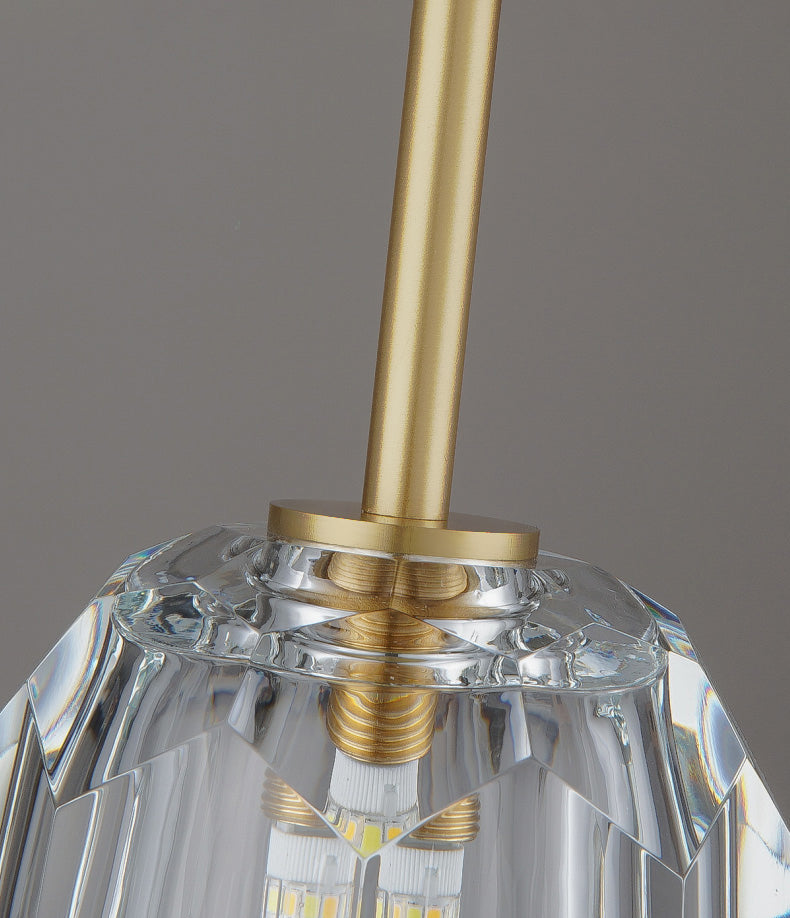 Balle Shade Dining Room Suspension lampe cristal Minimaliste Lumière suspendue en or