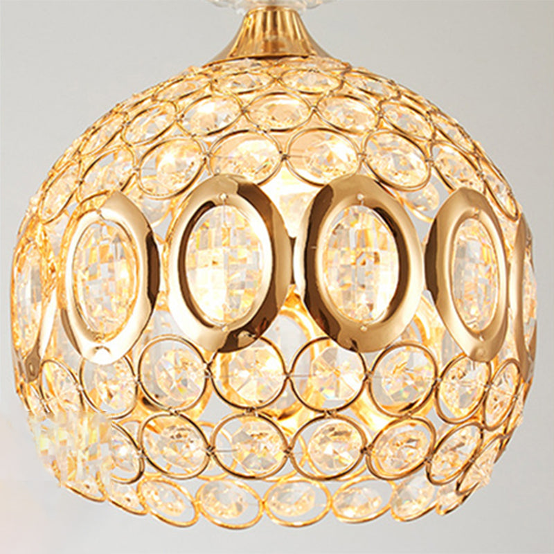 Cluster à ananas doré Éclairage pendentif éclairage moderniste cristal de lampe suspendue