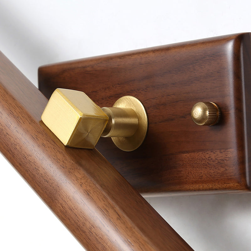 Lineare Wandleuchte Leuchten zeitgenössischer Holz LED -Badezimmer Wandbeleuchtung in Braun