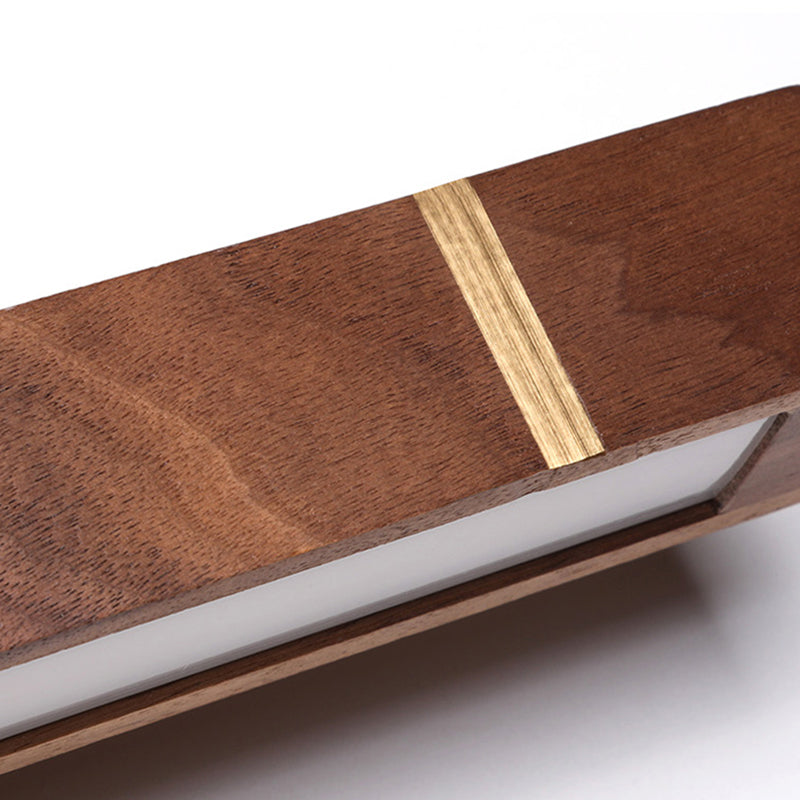 Lineare Wandleuchte Leuchten zeitgenössischer Holz LED -Badezimmer Wandbeleuchtung in Braun