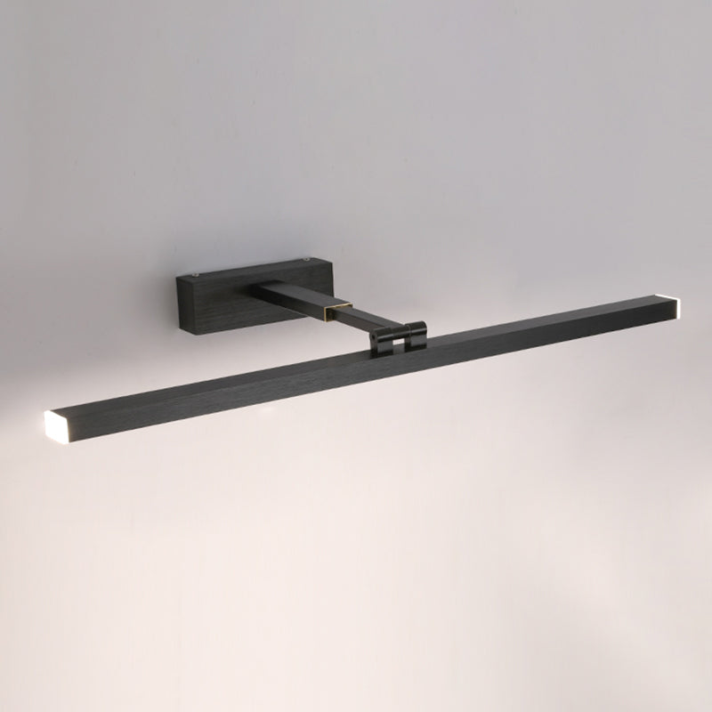 Moderner Stil linearer Wandleuchten Beleuchtung Metall LED Badezimmer Wandleuchte in Schwarz