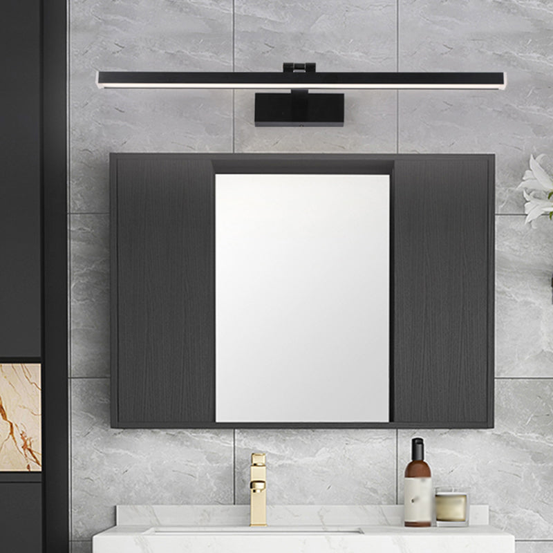 Moderner Stil linearer Wandleuchten Beleuchtung Metall LED Badezimmer Wandleuchte in Schwarz