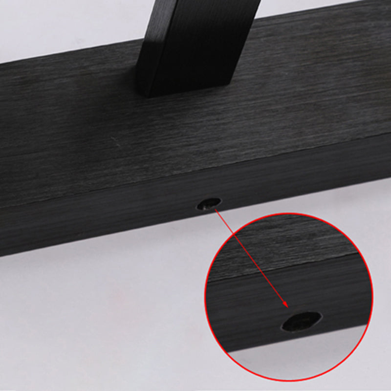 Moderner Stil linearer Wandleuchten Beleuchtung Metall LED Badezimmer Wandleuchte in Schwarz