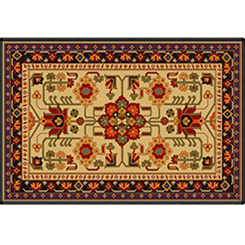 Stylish Tribal Pattern Rug Blue Traditional Carpet Polyester Stain Resistant Rug for Living Room