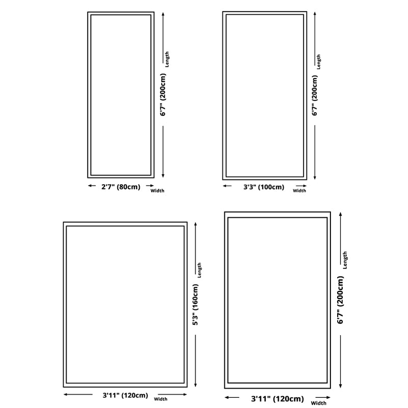 Simple Indoor Room Area Rug Brown Geometric Carpet Polyester Non-Split Indoor Carpet