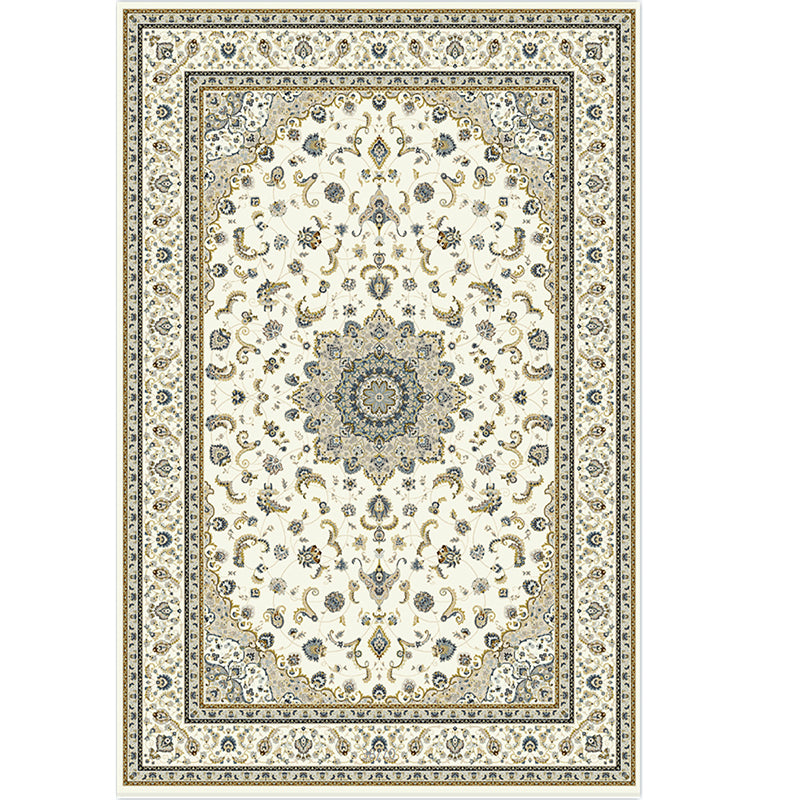 Shabby Chic Tribal Pattern Carpet Brown Polyester Area Rug Non-Slip Backing Rug for Home Decor