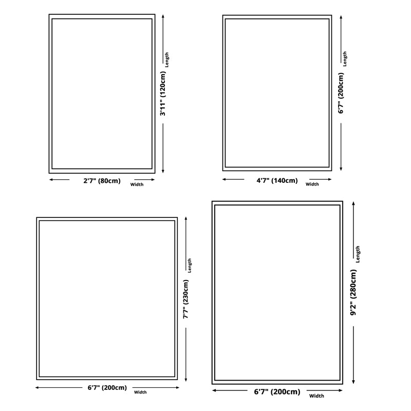 Fancy Red Tribal Pattern Area Rug Polyester Traditional Area Carpet Easy Care Rug for Living Room