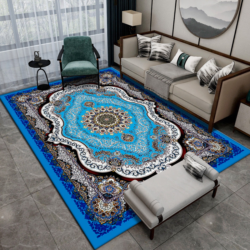 Traditioneller Stammespatten Teppich rot Polyester Gebiet Teppich nicht rutscher Backing Teppich für Wohnkultur