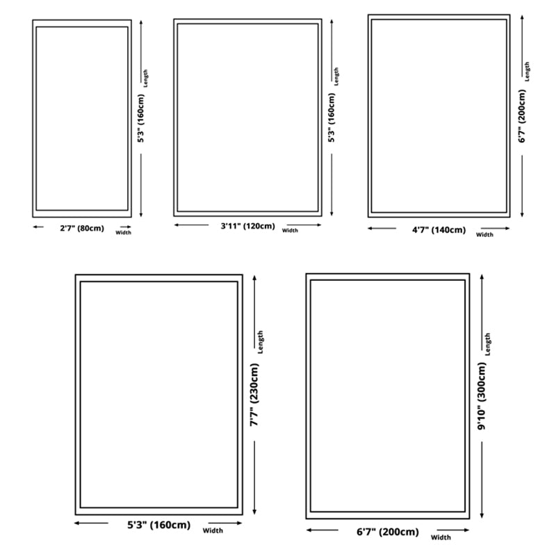 Casual Blue Tone Geometric Rug Modern Area Rug Polyester Stain Resistant Carpet for Living Room