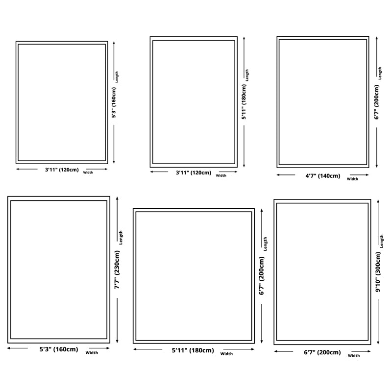 Modern Area Rug Graphic Pattern Carpet Polyester Non-Slip Backing Indoor Carpet for Living Room