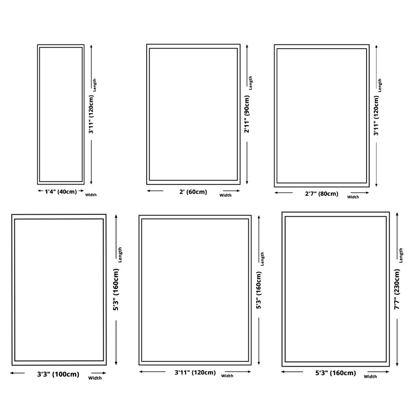 Red Traditional Area Carpet Polyester Tribal Pattern Area Rug Stain Resistant Rug for Home Decor