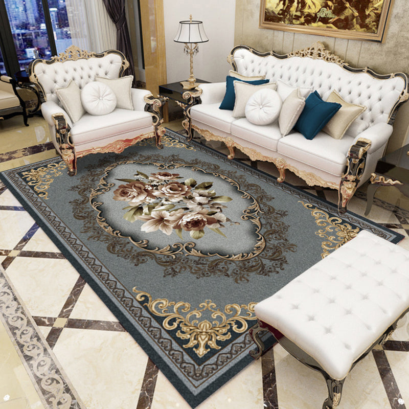 Rode woonkamer tapijt traditioneel polyester gebied tapijt niet-slip achterste vloerkleed