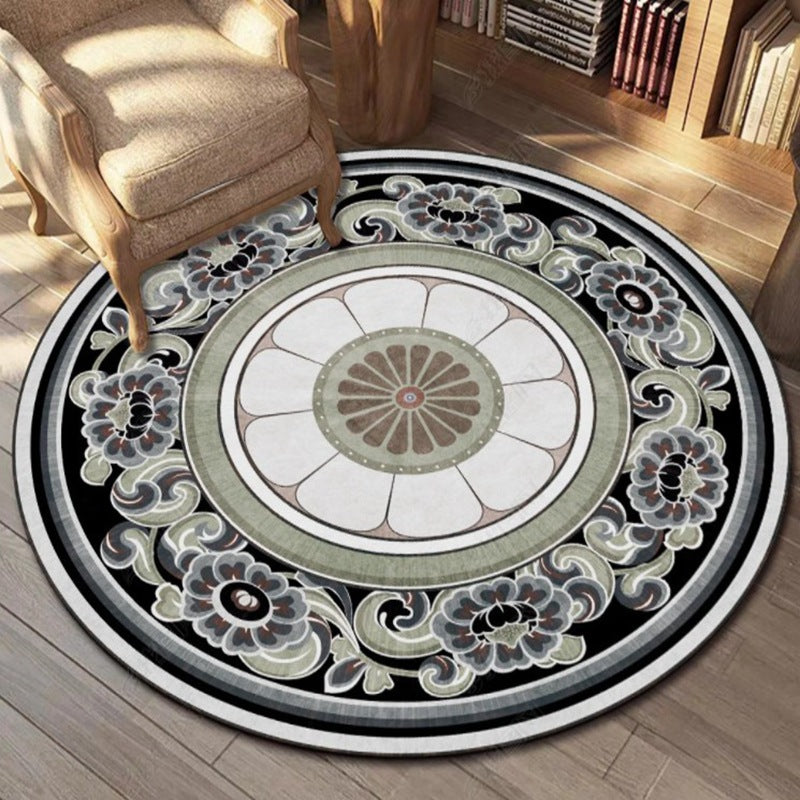 Colorido área de patrón tribal alfombra azul alfombra tradicional poliéster alfombra anti-slip para sala de estar