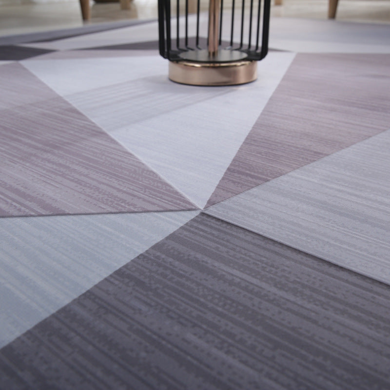 Minimalist Area Rug Geometric Print Carpet Non-Slip Backing Polyster Rug for Living Room
