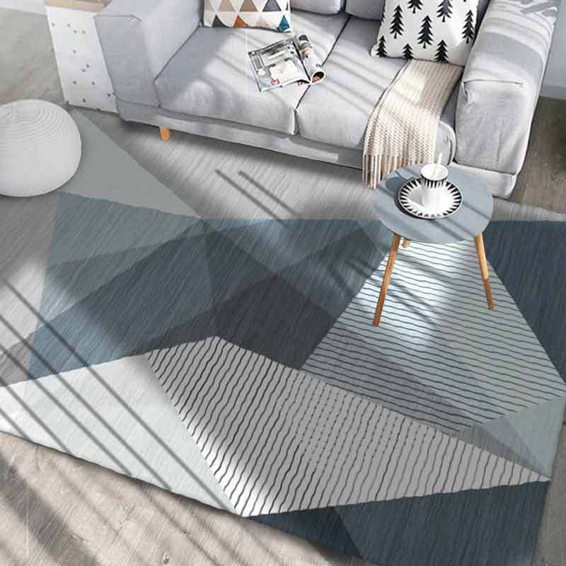 Minimalist Home Decoration Carpet Graphic Design Polyester Indoor Rug Non-Slip Backing Area Rug