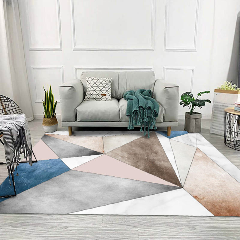 Minimalist Home Decoration Carpet Graphic Design Polyester Indoor Rug Non-Slip Backing Area Rug