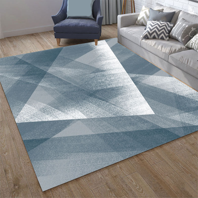 Simplicity Area Rug Graphic Pattern Carpet Polyester Non-Slip Backing Indoor Carpet for Living Room