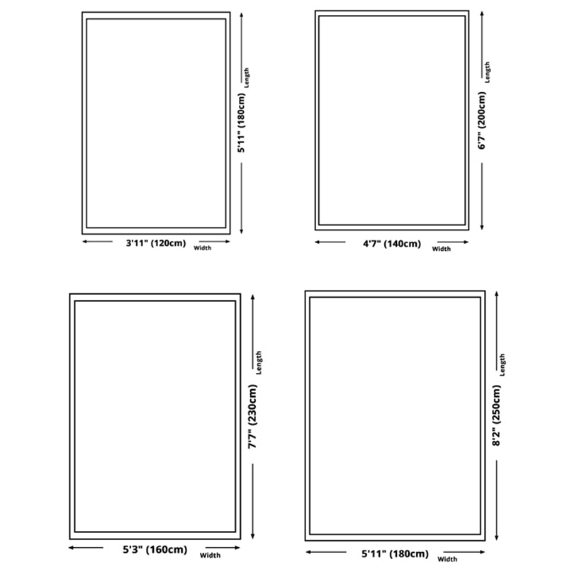 Simplicity Area Rug Graphic Pattern Carpet Polyester Non-Slip Backing Indoor Carpet for Living Room