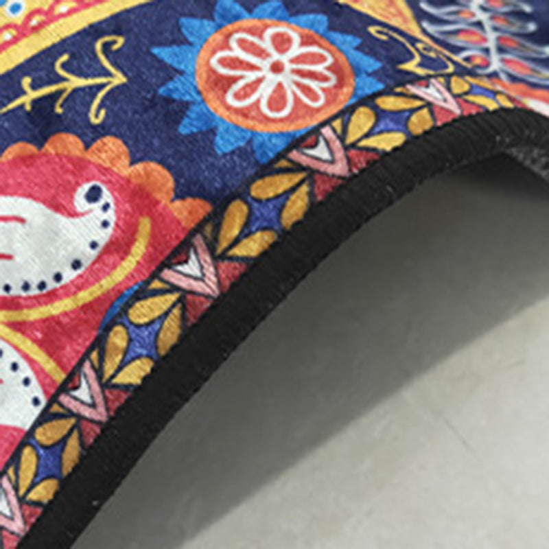 Gold Living Room Indoor Rug Modern Medallion Carpet Polyester Rug Non-Split Carpet