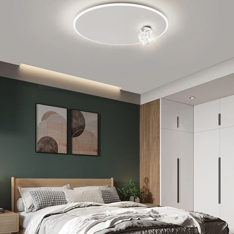 Weiße Minimalismus-Einbauleuchten aus Klarglas für Schlafzimmer