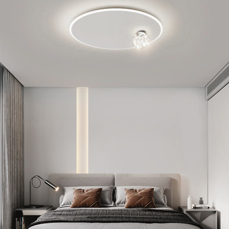 Weiße Minimalismus-Einbauleuchten aus Klarglas für Schlafzimmer