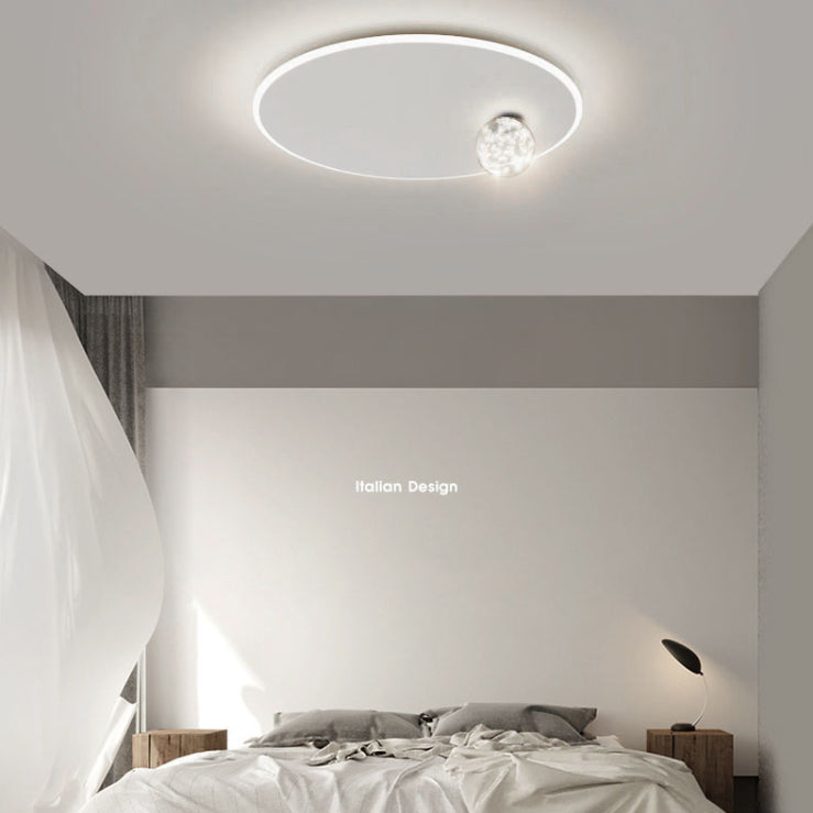 Weiße Minimalismus-Einbauleuchten aus Klarglas für Schlafzimmer