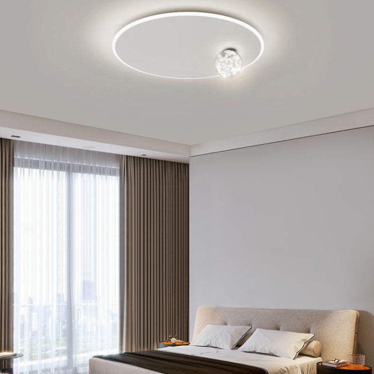 Weiße Minimalismus-Einbauleuchten aus Klarglas für Schlafzimmer