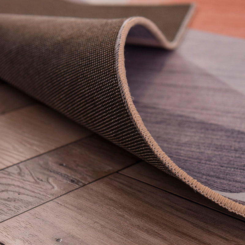 White Tone Home Decor Carpet Nordic Geometric Printed Area Rug Polyester with Non-Slip Backing Rug