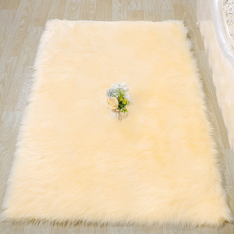 Comfort Shag Area Rug Calming Solid Polypropylene Carpet Easy Care Washable Rug for Living Room