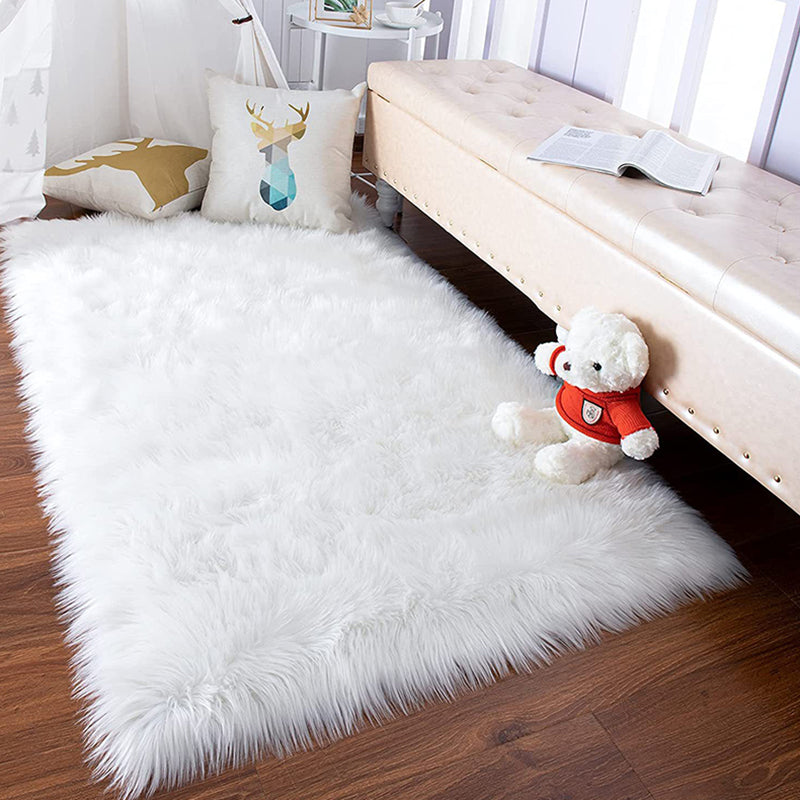 Comfort Shag Area Rug Calming Solid Polypropylene Carpet Easy Care Washable Rug for Living Room