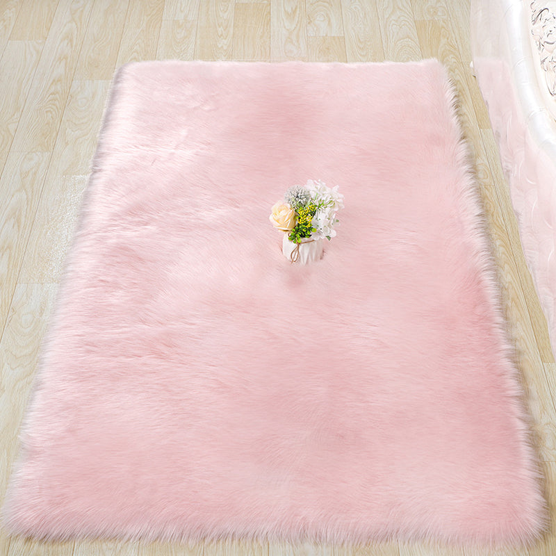 Comfort Shag Area Rug Calming Solid Polypropylene Carpet Easy Care Washable Rug for Living Room