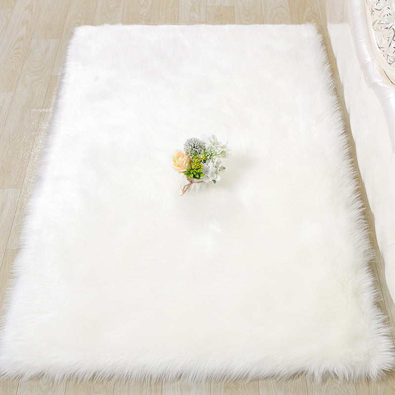 Comfort Shag Area Rug Calming Solid Polypropylene Carpet Easy Care Washable Rug for Living Room