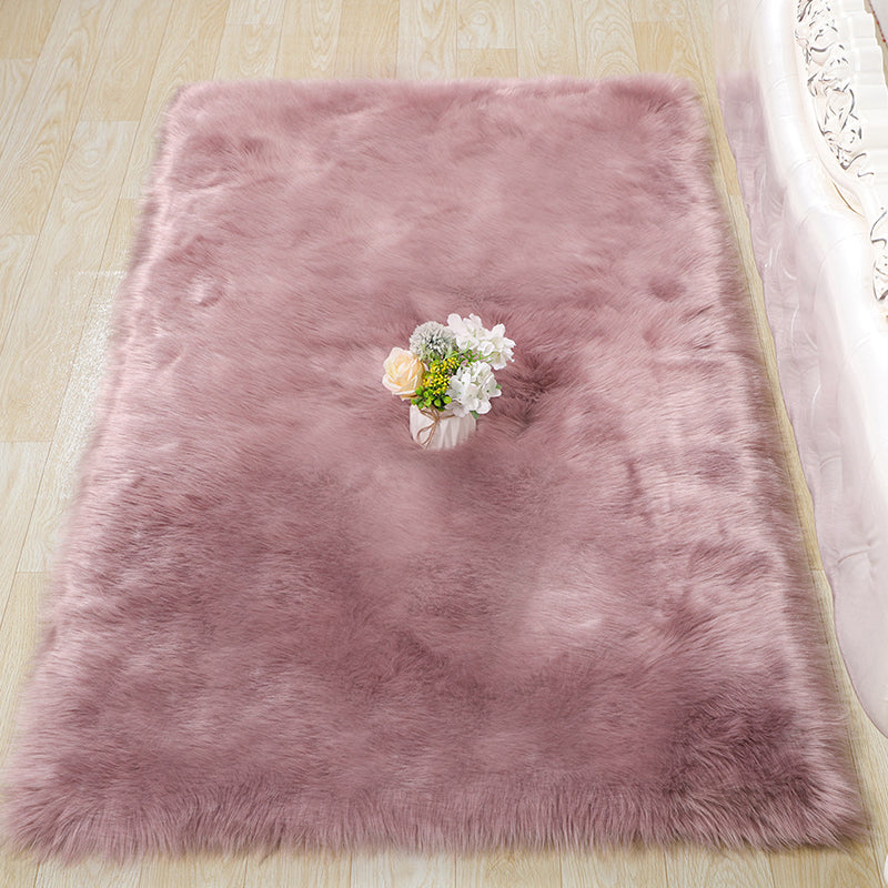Comfort Shag Area Rug Calming Solid Polypropylene Carpet Easy Care Washable Rug for Living Room