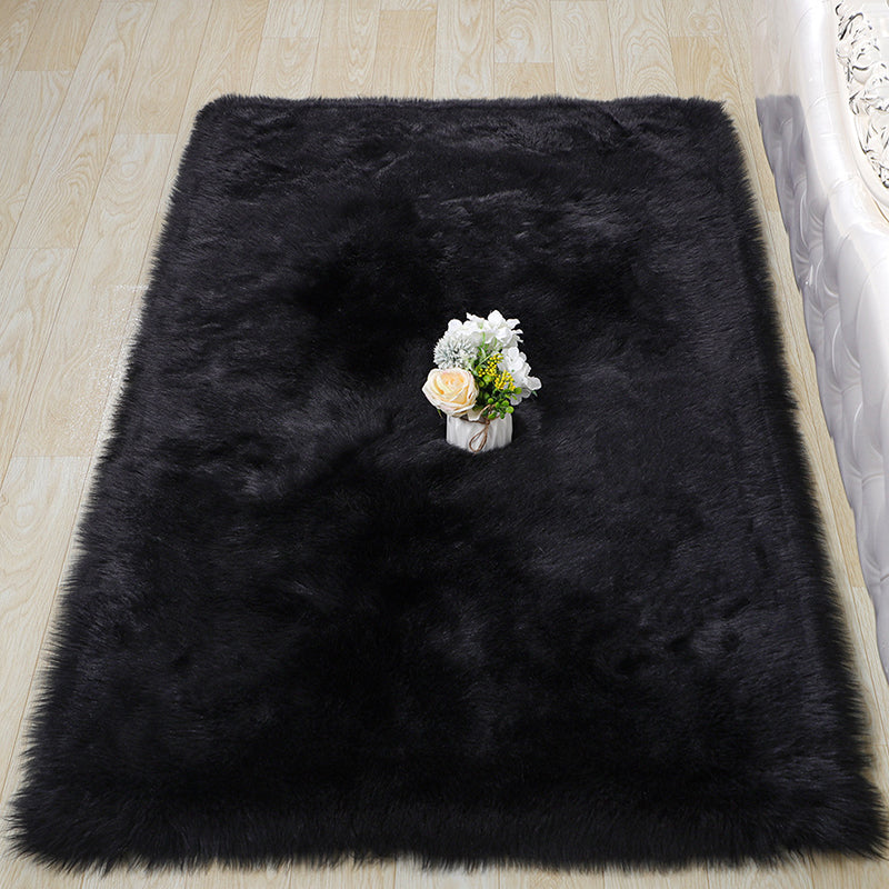 Comfort Shag Area Rug Calming Solid Polypropylene Carpet Easy Care Washable Rug for Living Room