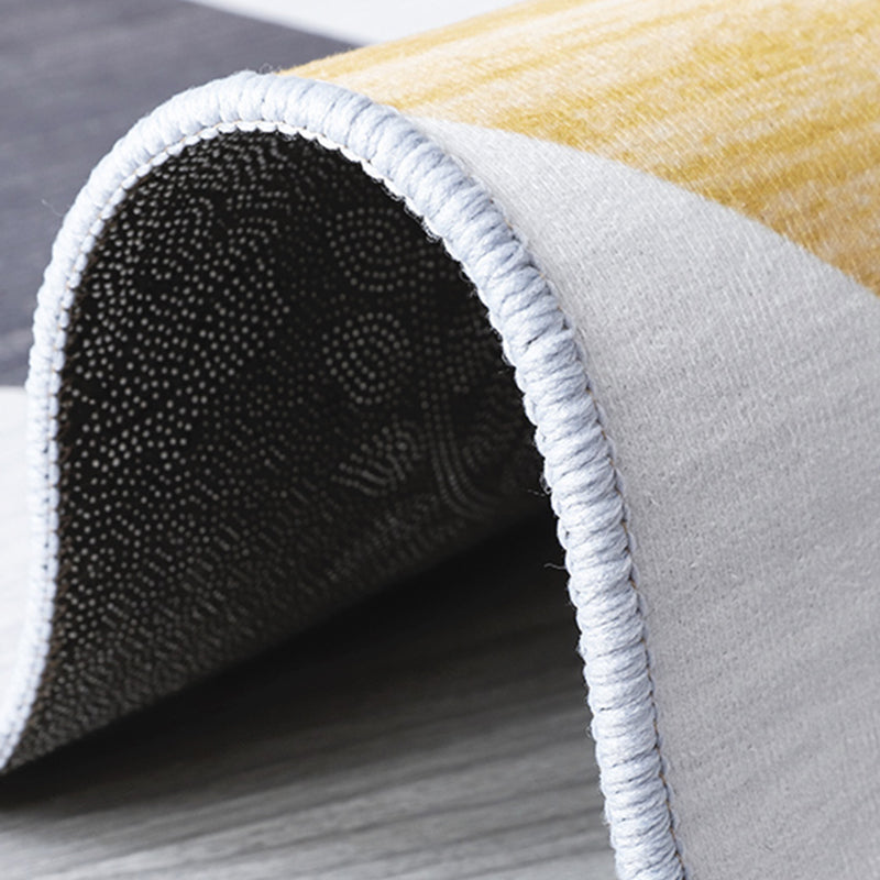 Tapis d'intérieur de luxe de couleur foncée, imprimé géométrique en Polyester, facile d'entretien, pour la décoration de la maison