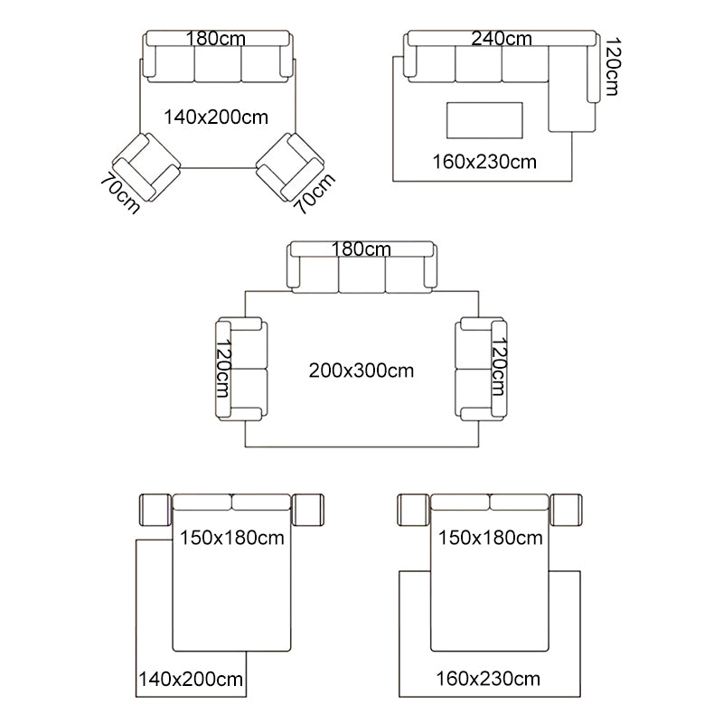 Grey Tone Geometric Pattern Rug Polyester Carpet Simple Non-Slip Backing Indoor Rug for Living Room