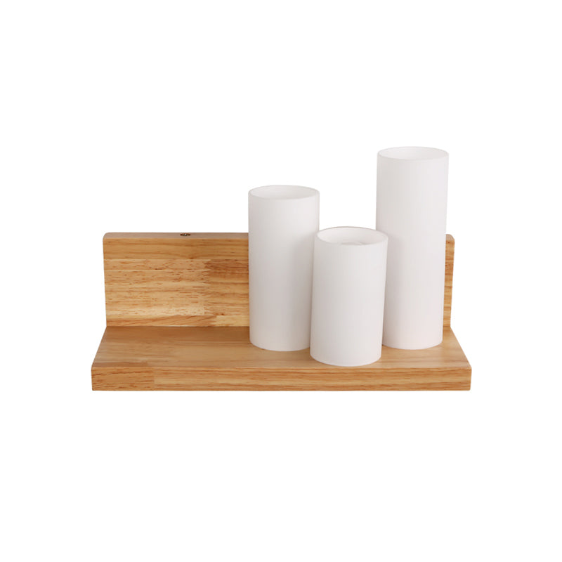 ASIAN 3 CABEZAS ALLA DEL ALCACIÓN DEL TUBO DE MADERA DE MADERA DE MADER