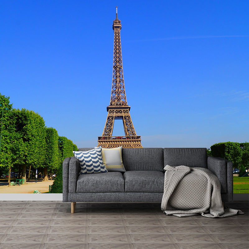Modern Mural Time-Honored Eiffel Tower Construction Living Room Wall Mural