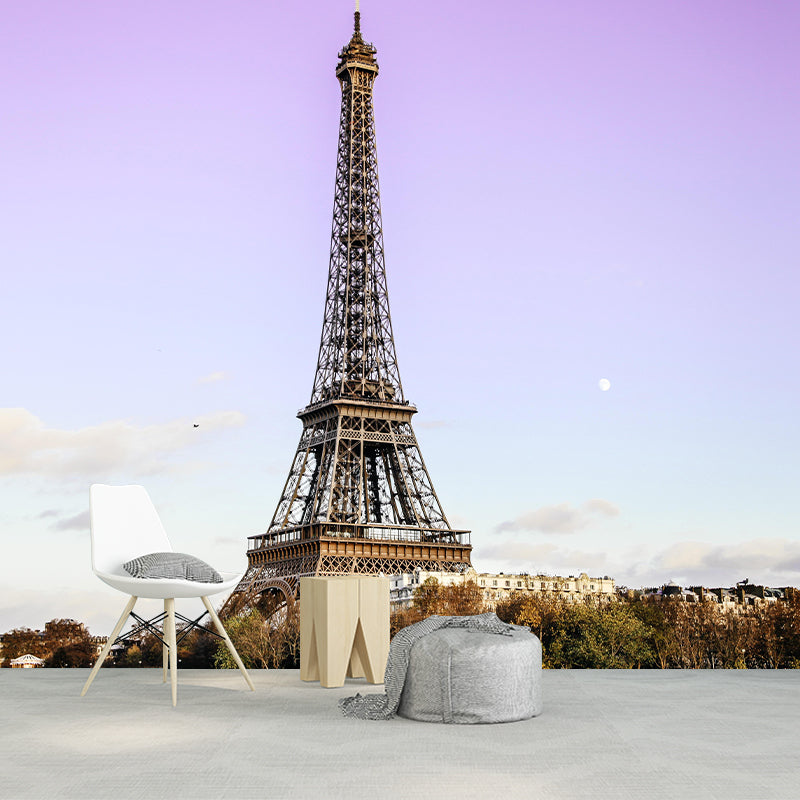 Modern Mural Time-Honored Eiffel Tower Construction Living Room Wall Mural