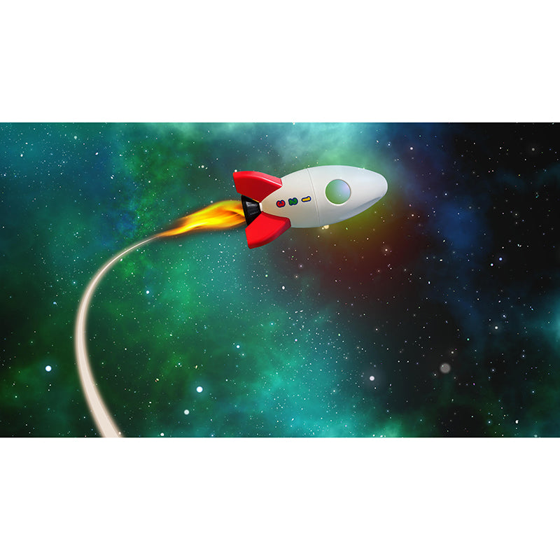 Light Color Outer Space Mural Illustration Stain Resistant Children's Art Bedroom Wall Decor