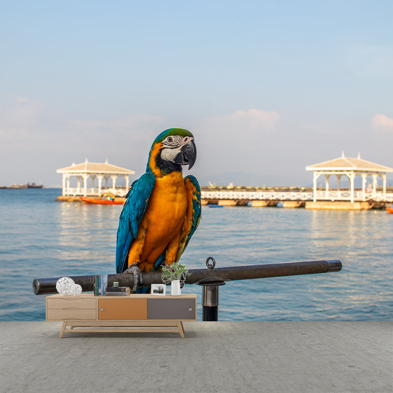 Tropical Cute Parrot Wall Covering for Exhibition Hall Decor, Made to Measure