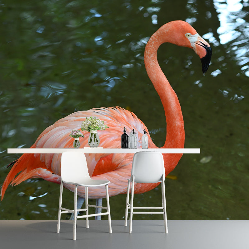 Tropical Style Flamingo Mural Wallpaper for Home Decor Wall Art for Bedroom