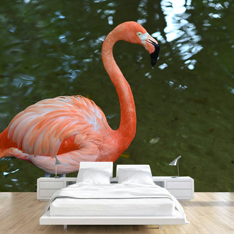 Tropical Style Flamingo Mural Wallpaper for Home Decor Wall Art for Bedroom