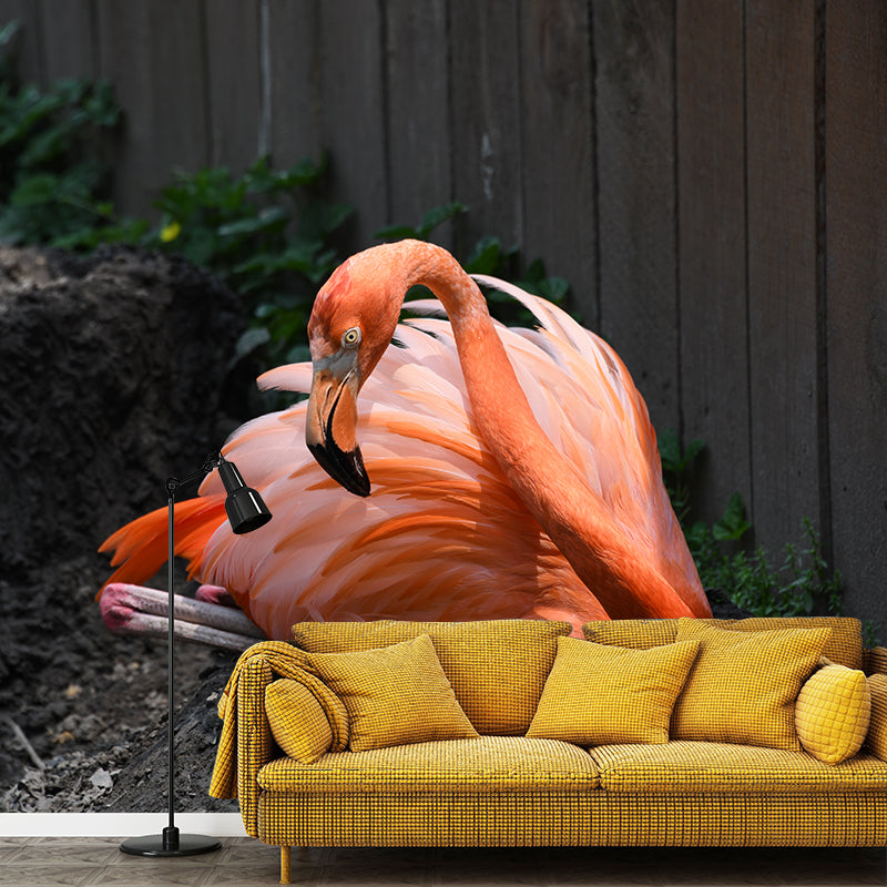 Tropical Style Flamingo Mural Wallpaper for Home Decor Wall Art for Bedroom