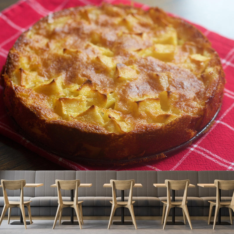 Light Color Photography Apple Pie Mural Stain Resistant Contemporary Dessert Shop Wall Murals