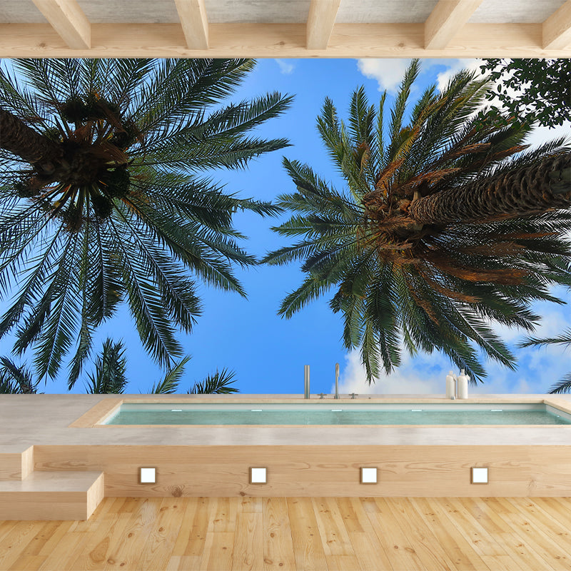 Large Tropical Scenery with Palm Trees Contemporary Decorating Wall Art, Waterproof