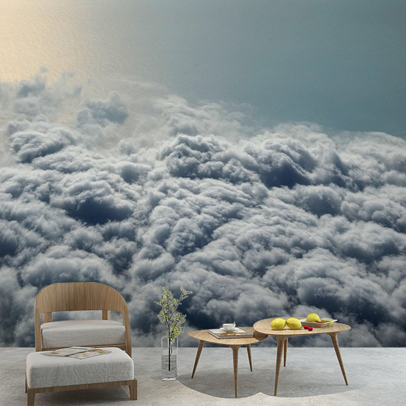 Clouded Sky Scene Mural Wallpaper for Decoration Modern Living Room Wall Covering