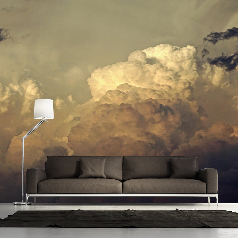Clouded Sky Scene Mural Wallpaper for Decoration Modern Living Room Wall Covering